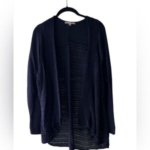 GAP Blue Open-Front Cardigan Sweater Size M EUC Classic Minimalist Boho